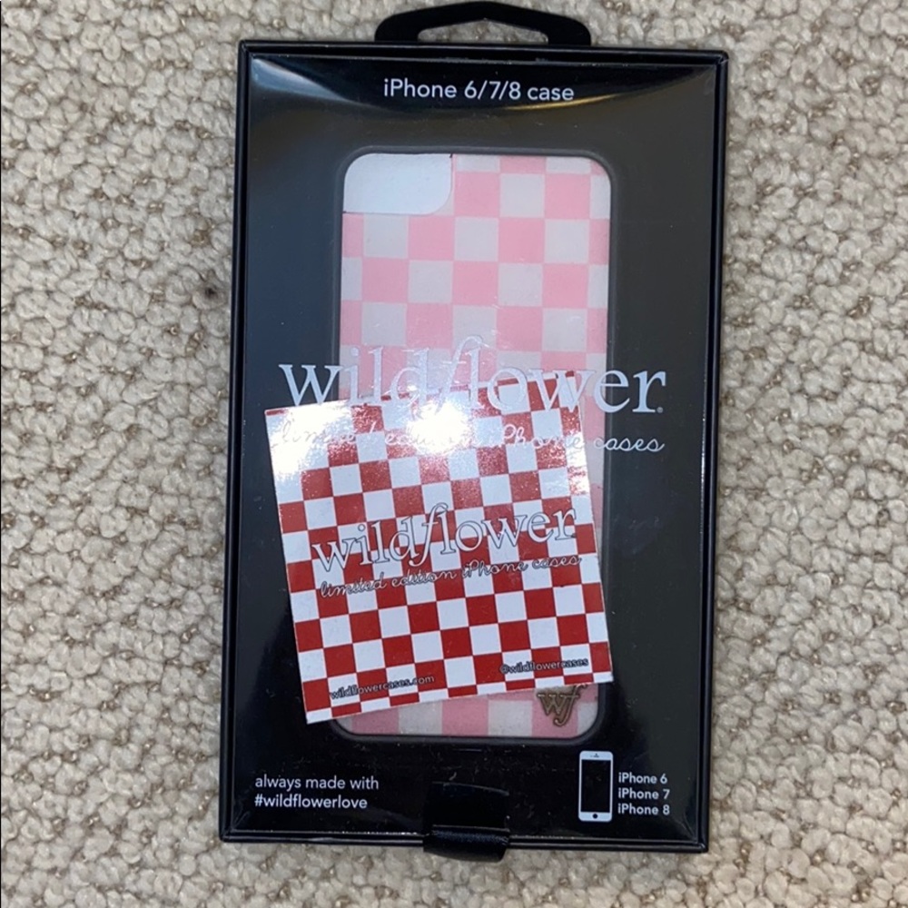 Wildflower iPhone 6/7/8 Case Pink Checkers